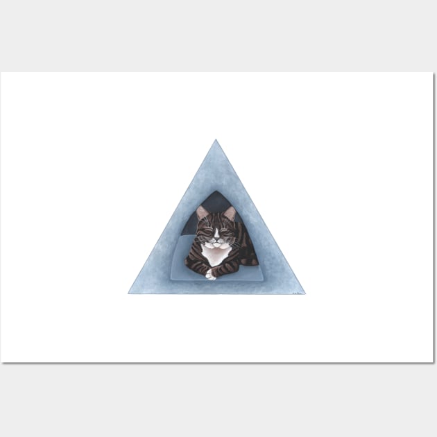 Tabby and White Cat Wall Art by WolfySilver